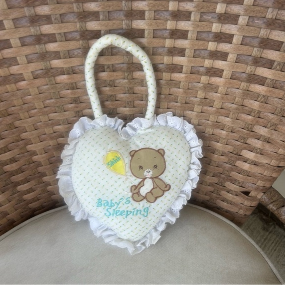 Vintage Russ Berrie A Door Ables Door Knob Pillow Shh Baby Sleeping